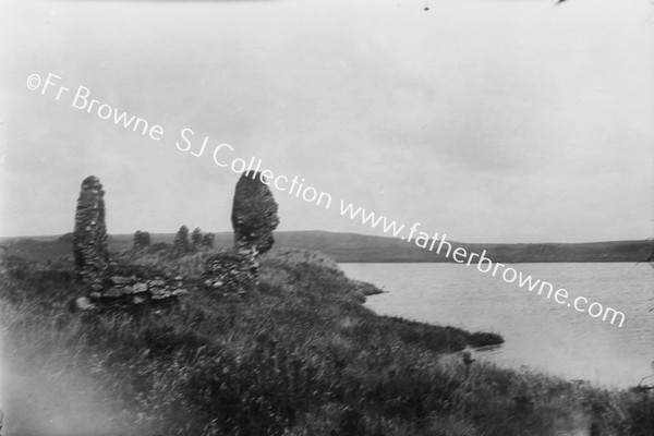 REMAINS OF CASTLE & CHURCH ON ISLAND ON LOCK FINLAGGAN